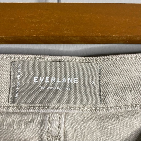 Everlane Women's Tan The Way High Frayed Hem Denim Jeans - Picture 4 of 7